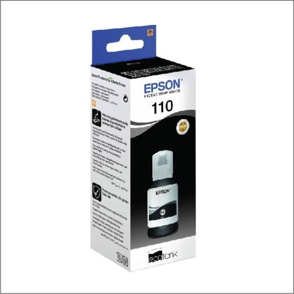 Epson 110 EcoTank Black ink bottle – 120ml (C13T03P14A)