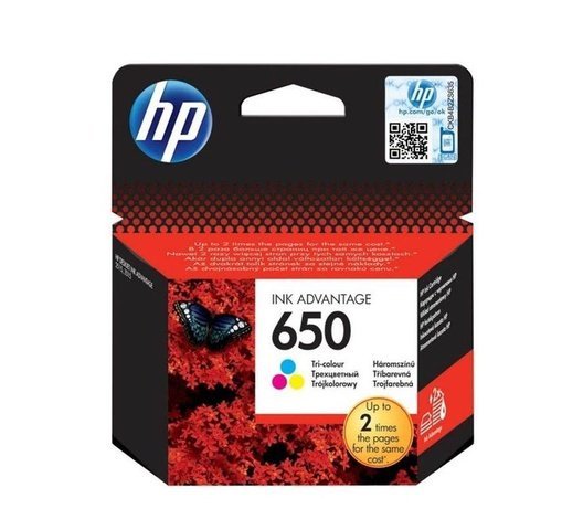 HP 650 Tri-color Original Ink Advantage Cartridge