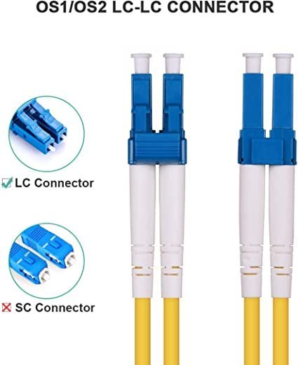 Fiber Optic Patch Cable Single Mode Duplex - 20m-OS2/OS1 LC-LC