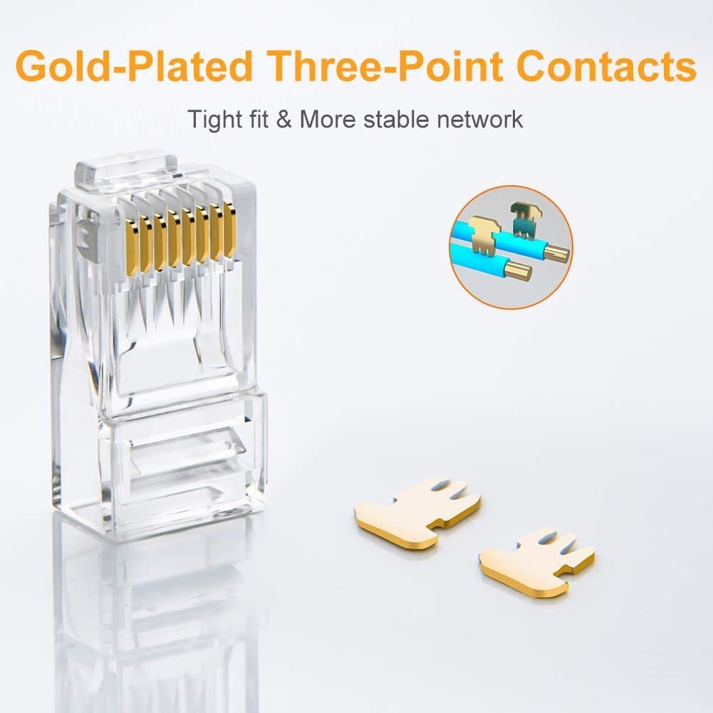 Cat 6e RJ 45 Plastic Connectors